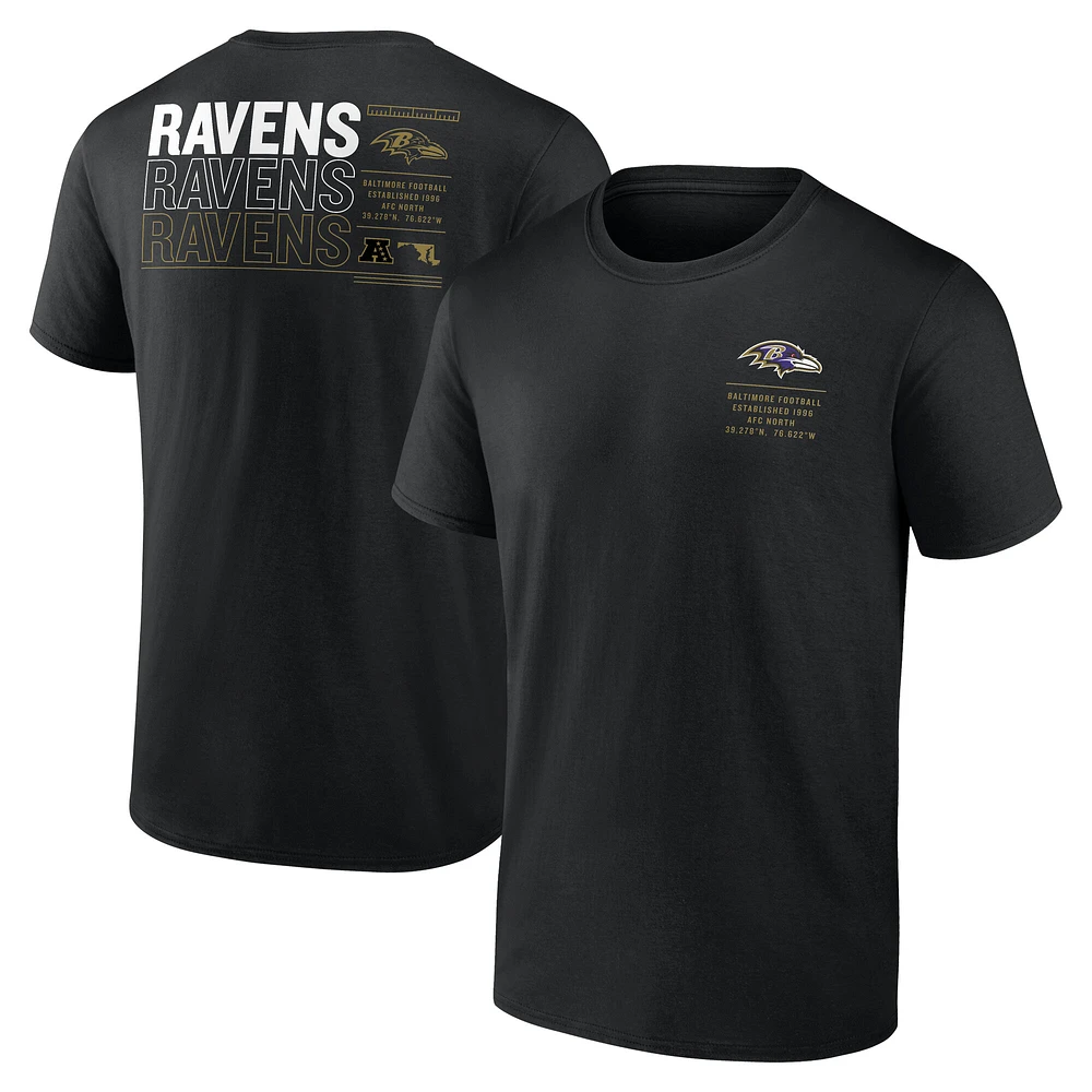 Men's Fanatics Black Baltimore Ravens Repeat Stats T-Shirt