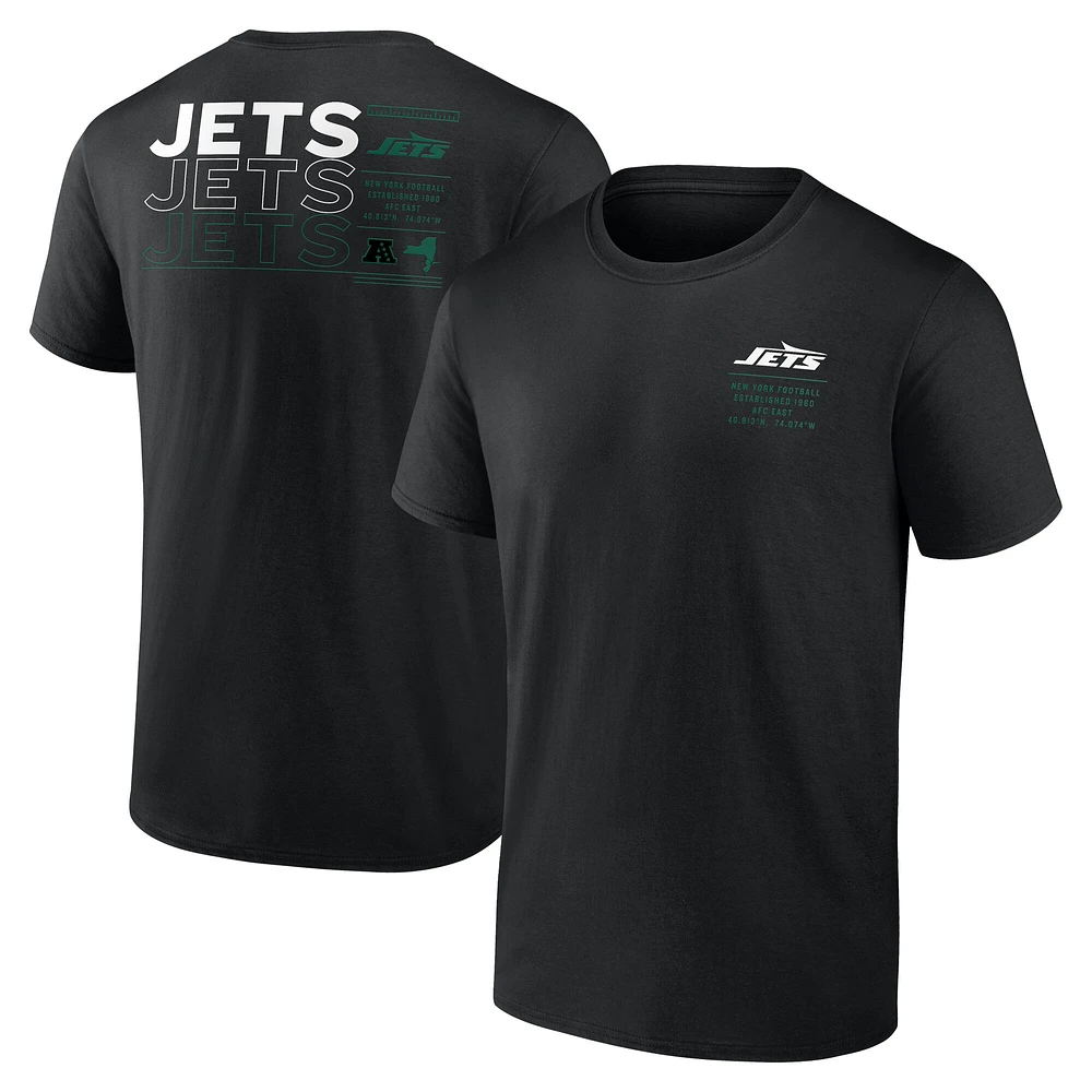 Men's Fanatics Black New York Jets Repeat Stats T-Shirt