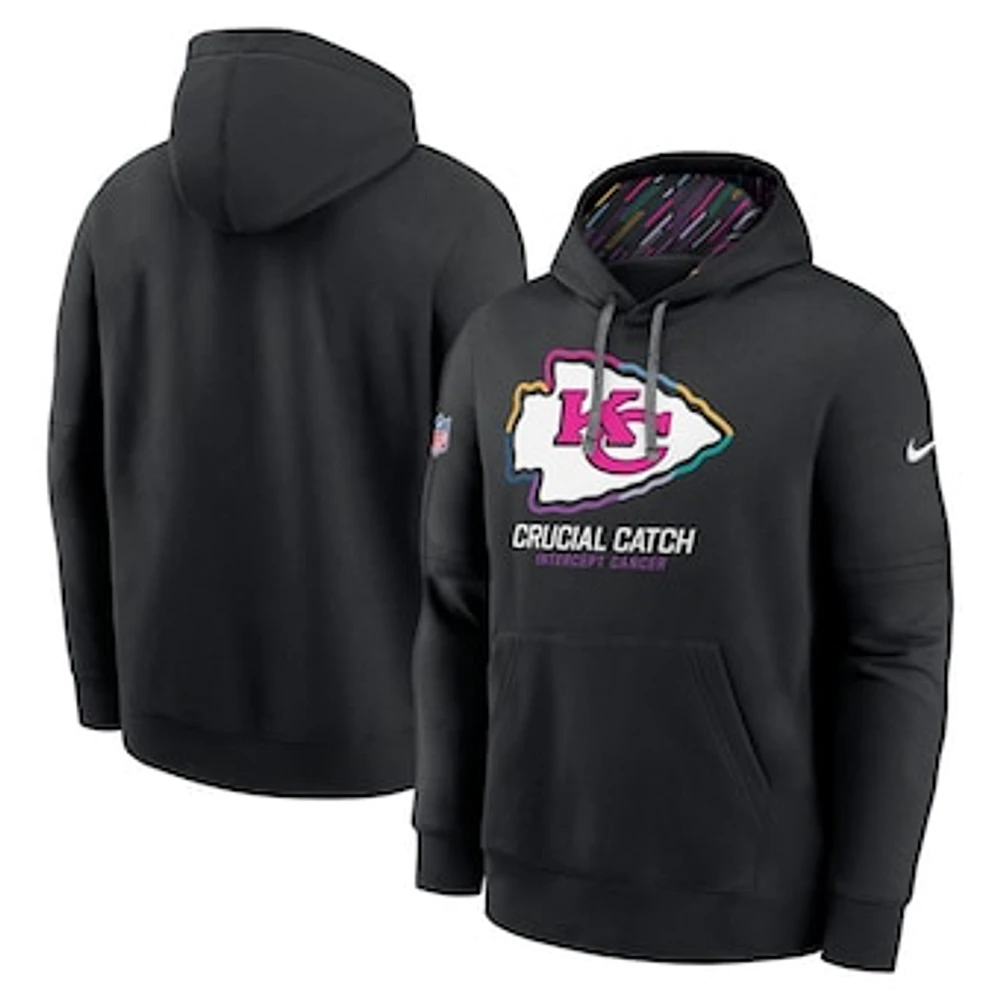 Men's Nike Black Kansas City Chiefs 2024 NFL Crucial Catch Club Pullover Hoodie