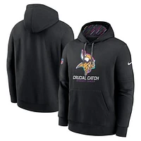 Men's Nike Black Minnesota Vikings NFL Crucial Catch Club Pullover Hoodie