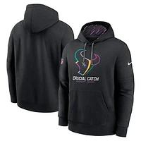 Men's Nike Black Houston Texans NFL Crucial Catch Club Pullover Hoodie