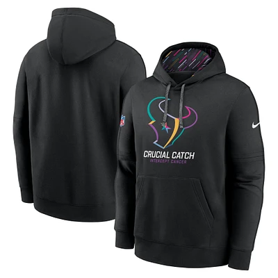 Men's Nike Black Houston Texans 2024 NFL Crucial Catch Club Pullover Hoodie