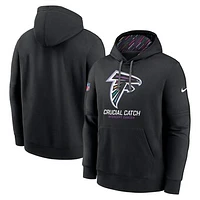 Men's Nike Black Atlanta Falcons 2024 NFL Crucial Catch Club Pullover Hoodie