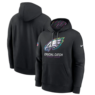 Men's Nike Black Philadelphia Eagles 2024 NFL Crucial Catch Big & Tall Club Pullover Hoodie