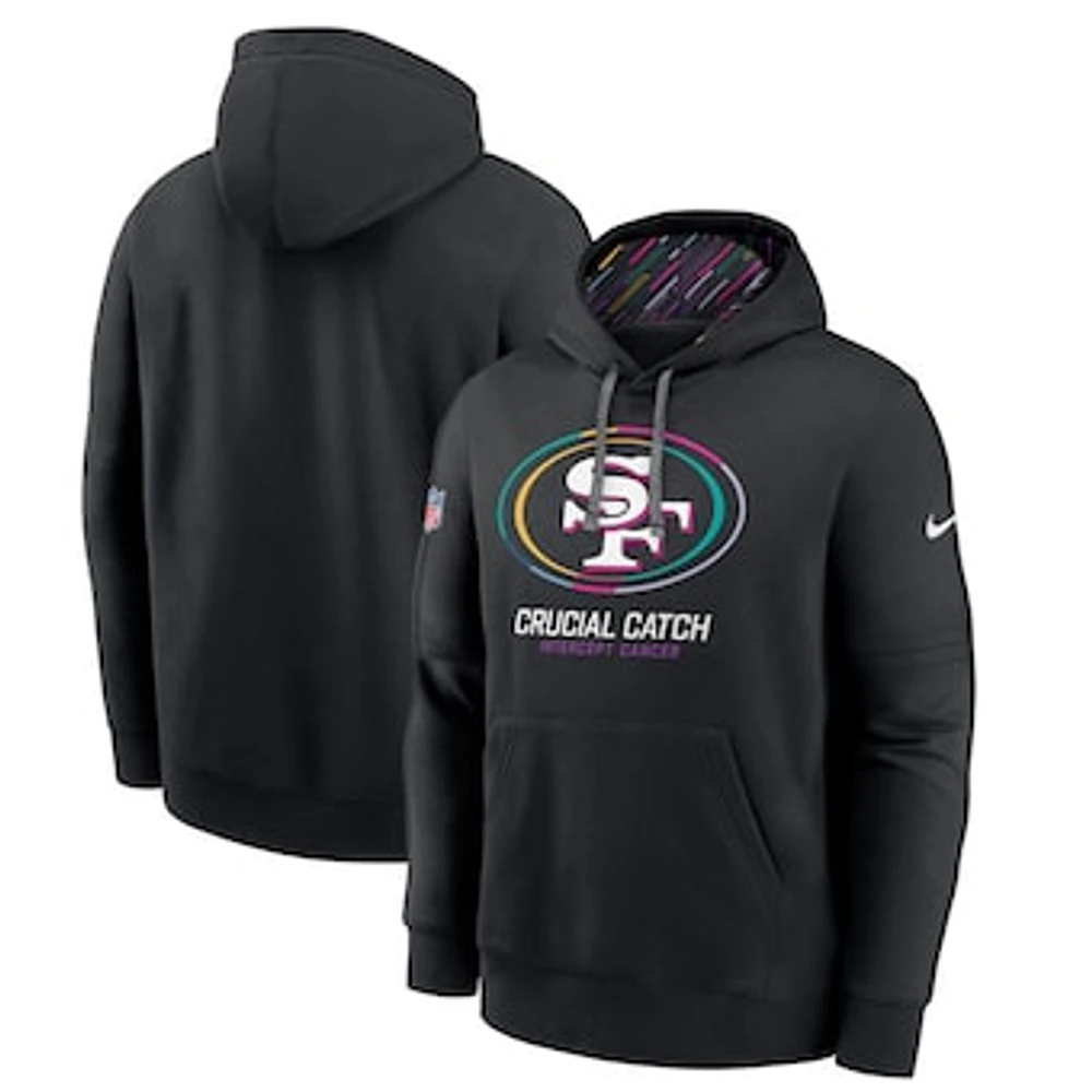 Men's Nike Black San Francisco 49ers 2024 NFL Crucial Catch Big & Tall Club Pullover Hoodie