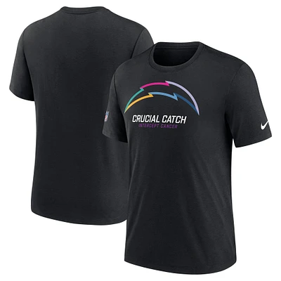 Men's Nike Black Los Angeles Chargers 2024 NFL Crucial Catch T-Shirt