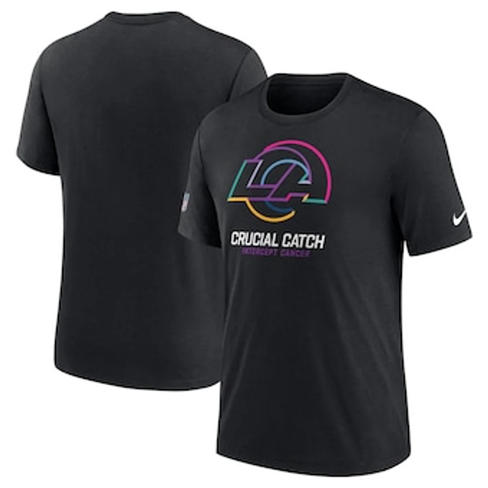 Men's Nike Black Los Angeles Rams 2024 NFL Crucial Catch T-Shirt