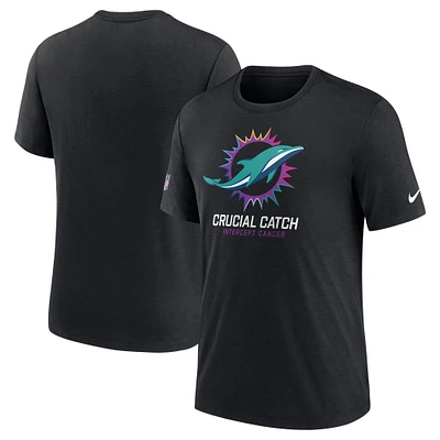 Men's Nike Black Miami Dolphins 2024 NFL Crucial Catch T-Shirt