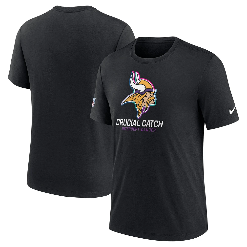 Men's Nike Black Minnesota Vikings 2024 NFL Crucial Catch T-Shirt