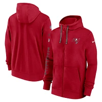 Men's Nike Red Tampa Bay Buccaneers 2024 Sideline Club Full-Zip Hoodie