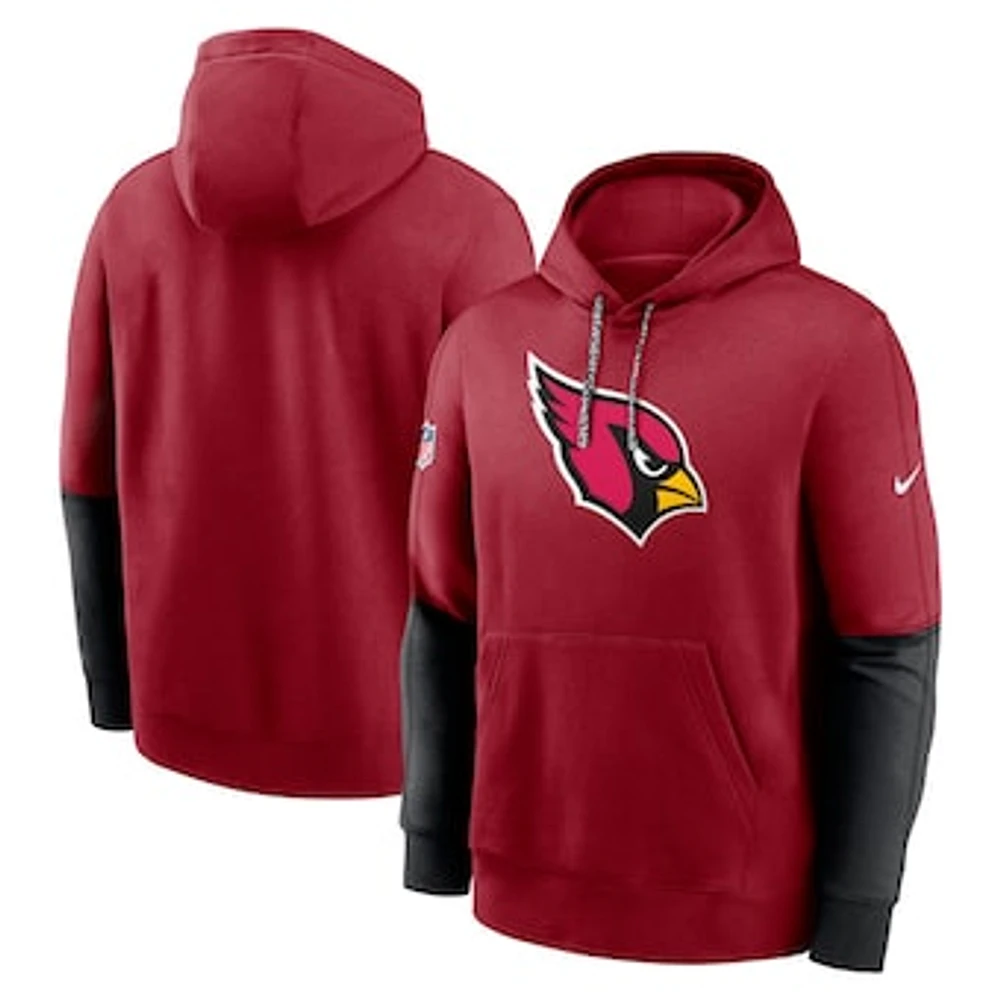 Men's Nike Cardinal Arizona Cardinals 2024 Sideline Club Pullover Hoodie