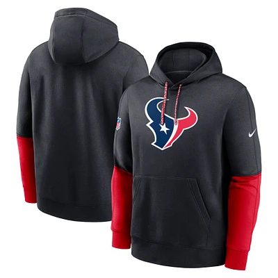 Men's Nike Navy Houston Texans 2024 Sideline Club Pullover Hoodie