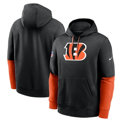 Men's Nike Black Cincinnati Bengals 2024 Sideline Club Pullover Hoodie