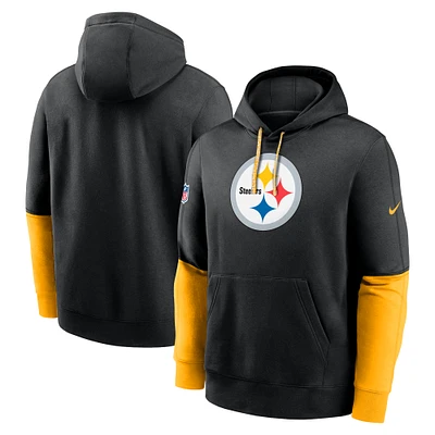 Men's Nike Black Pittsburgh Steelers 2024 Sideline Club Pullover Hoodie