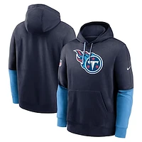 Men's Nike Navy Tennessee Titans 2024 Sideline Club Pullover Hoodie