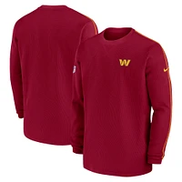 Men's Nike Burgundy Washington Commanders 2024 Sideline Coaches Long Sleeve Top