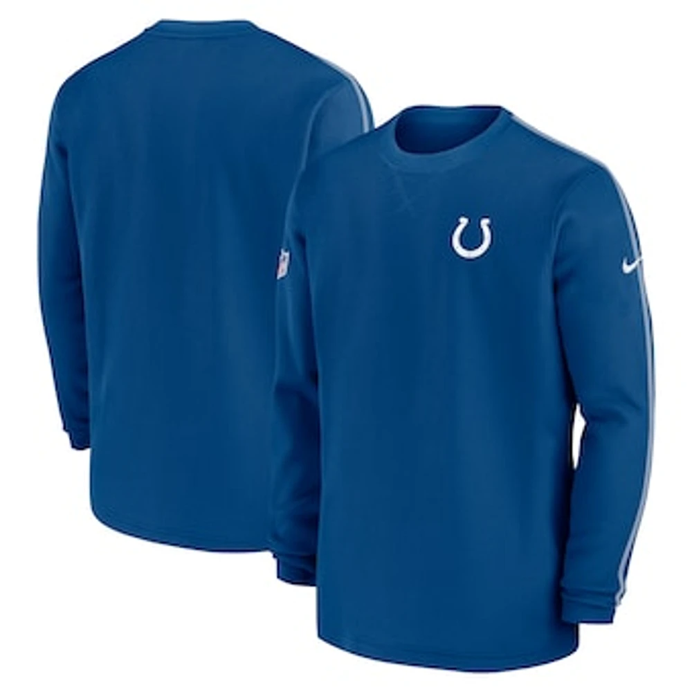 Men's Nike Royal Indianapolis Colts 2024 Sideline Coaches Long Sleeve Top