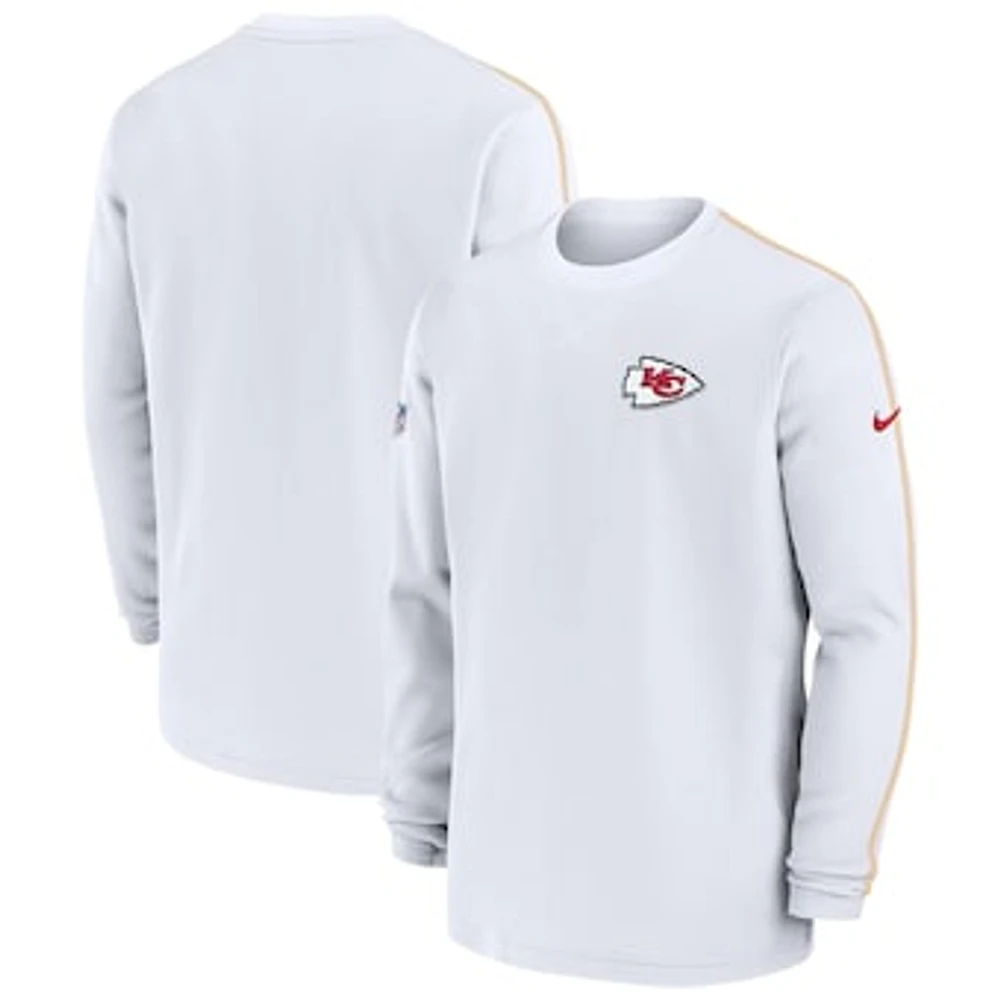 Men's Nike Red Kansas City Chiefs 2024 Sideline Coaches Long Sleeve Top