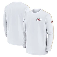 Men's Nike White Kansas City Chiefs 2024 Sideline Coaches Long Sleeve Top