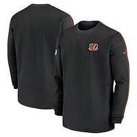 Men's Nike Black Cincinnati Bengals 2024 Sideline Coaches Long Sleeve Top