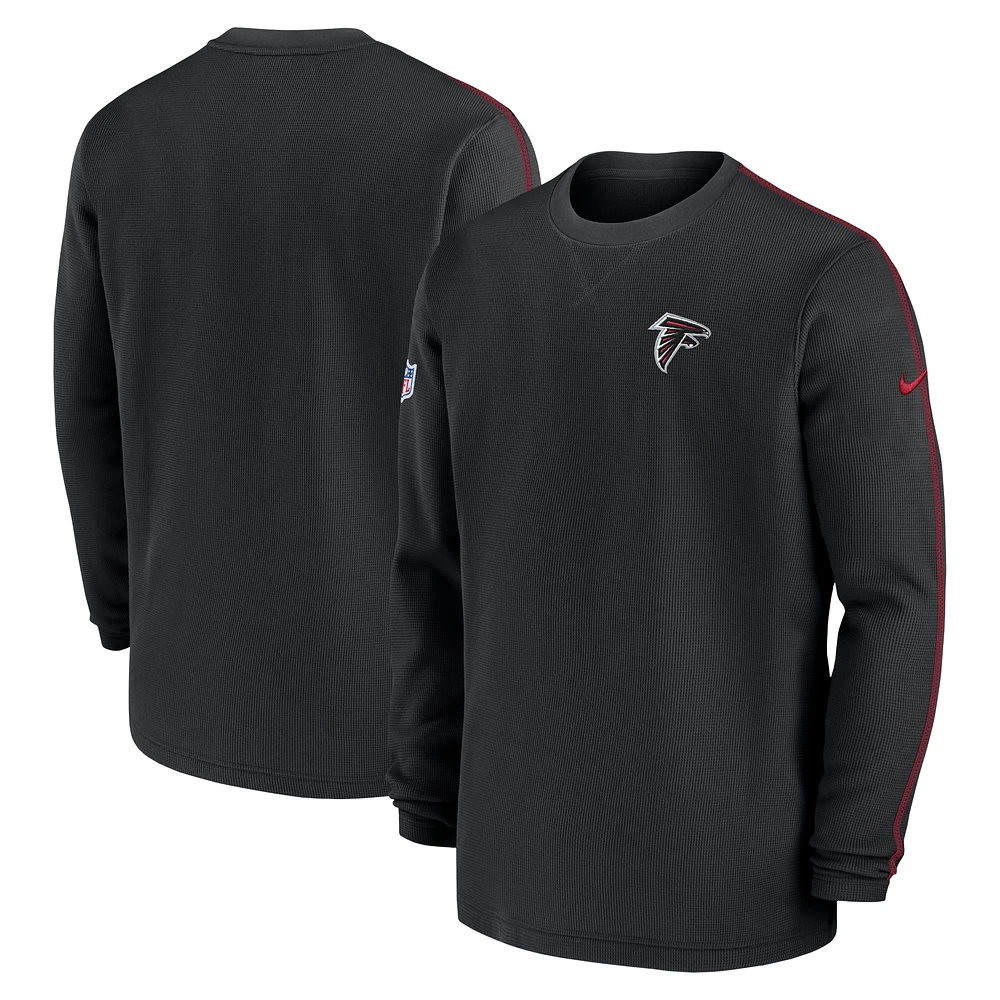 Men's Nike Black Atlanta Falcons 2024 Sideline Coaches Long Sleeve Top