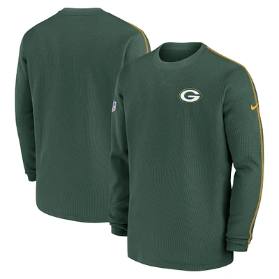 Men's Nike Green Green Bay Packers 2024 Sideline Coaches Long Sleeve Top