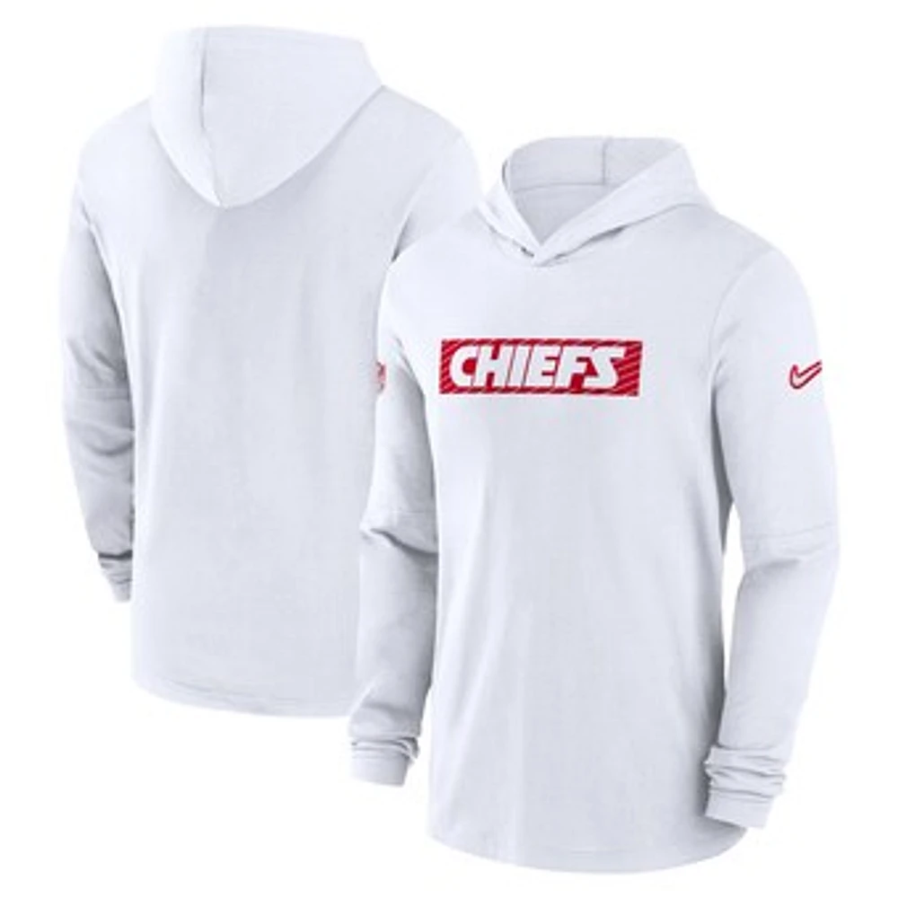 Men's Nike Kansas City Chiefs Sideline Hoodie Performance Long Sleeve T-Shirt