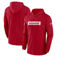 Men's Nike Red Tampa Bay Buccaneers Sideline Hoodie Performance Long Sleeve T-Shirt