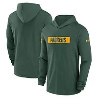 Men's Nike Green Bay Packers Sideline Hoodie Performance Long Sleeve T-Shirt