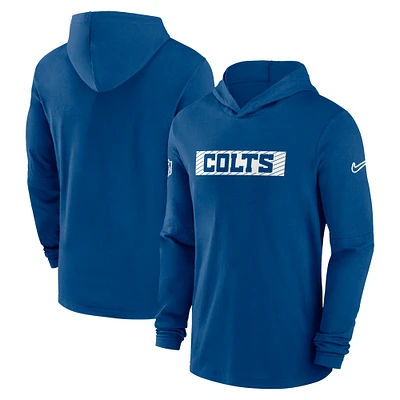 Men's Nike Royal Indianapolis Colts Sideline Hoodie Performance Long Sleeve T-Shirt