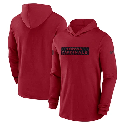 Men's Nike Cardinal Arizona Cardinals Sideline Hoodie Performance Long Sleeve T-Shirt