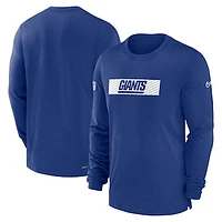 Men's Nike Royal New York Giants Sideline Player Performance Long Sleeve T-Shirt