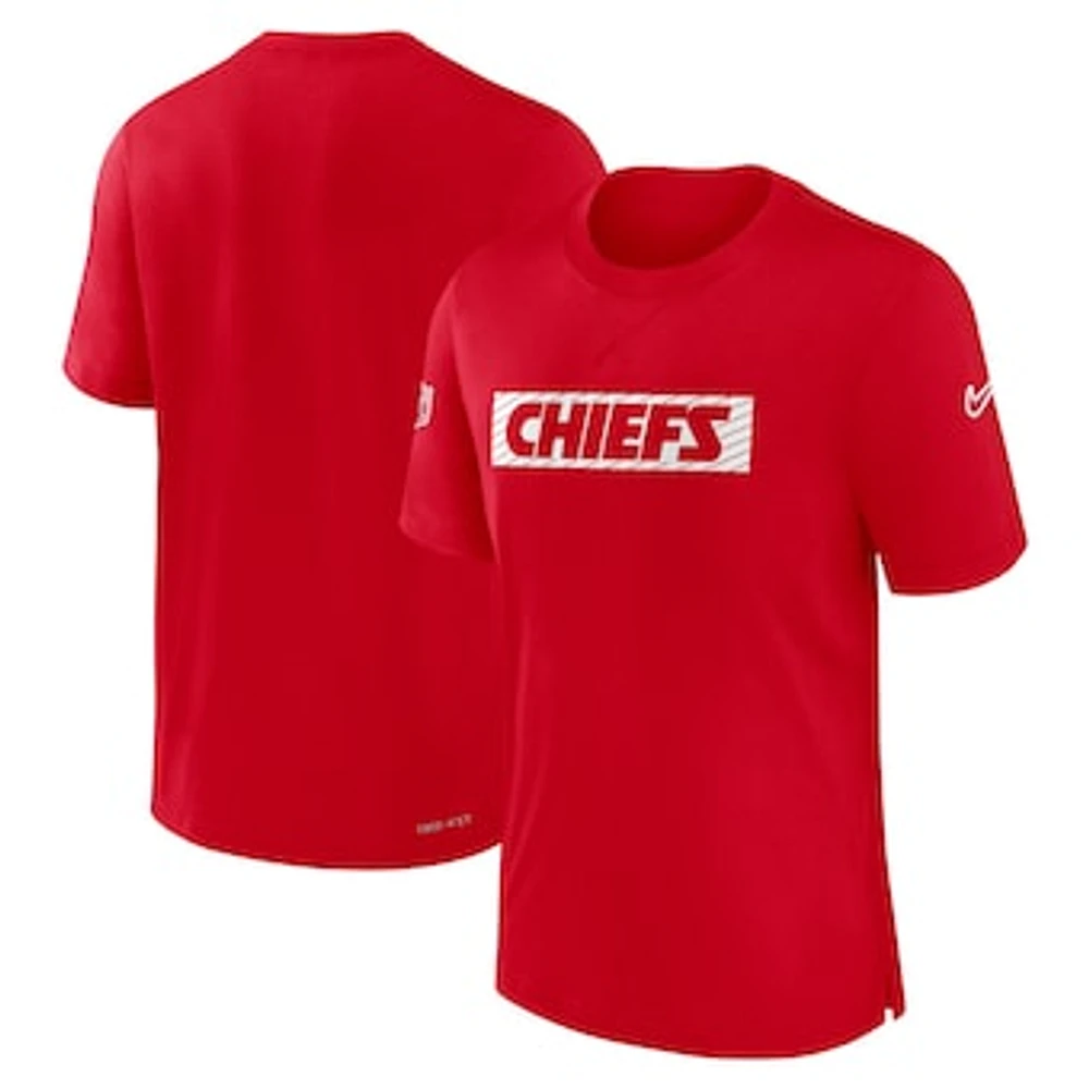 Men's Nike Red Kansas City Chiefs Sideline Player Performance T-Shirt