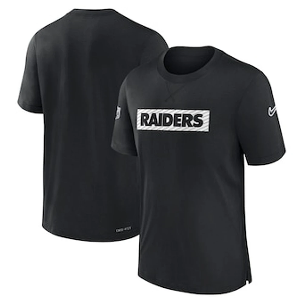 Men's Nike Black Las Vegas Raiders Sideline Player Performance T-Shirt