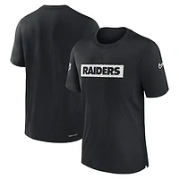 Men's Nike Black Las Vegas Raiders Sideline Player Performance T-Shirt