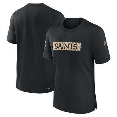 Men's Nike Black New Orleans Saints Sideline Player Performance T-Shirt