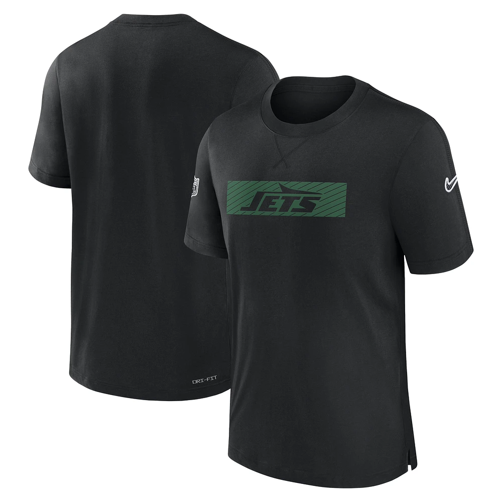 Men's Nike Black New York Jets Sideline Player Performance T-Shirt