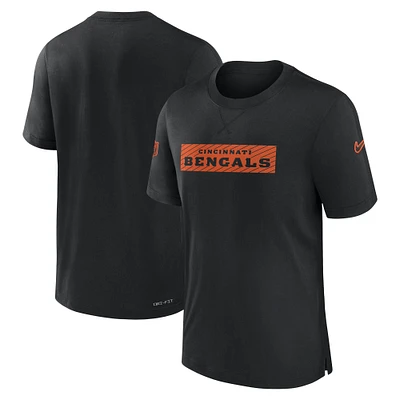 Men's Nike Black Cincinnati Bengals Sideline Player Performance T-Shirt