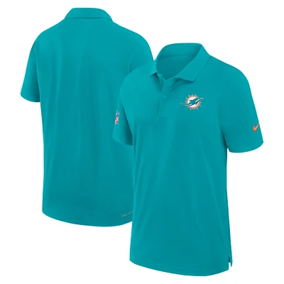 Men's Nike Aqua Miami Dolphins 2024 Sideline Performance Polo