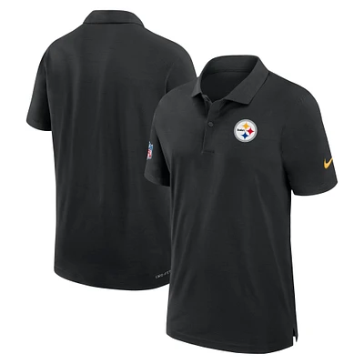 Men's Nike Black Pittsburgh Steelers 2024 Sideline Performance Polo