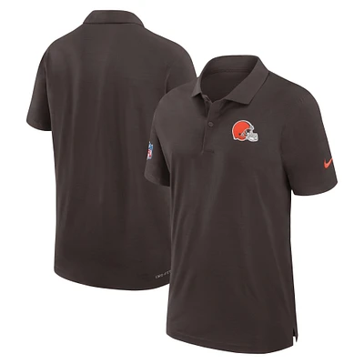 Men's Nike Brown Cleveland Browns 2024 Sideline Performance Polo