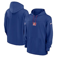 Men's Nike Royal New York Giants Sideline Jersey Performance Pullover Hoodie