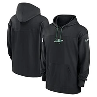 Men's Nike Black New York Jets Sideline Jersey Performance Pullover Hoodie