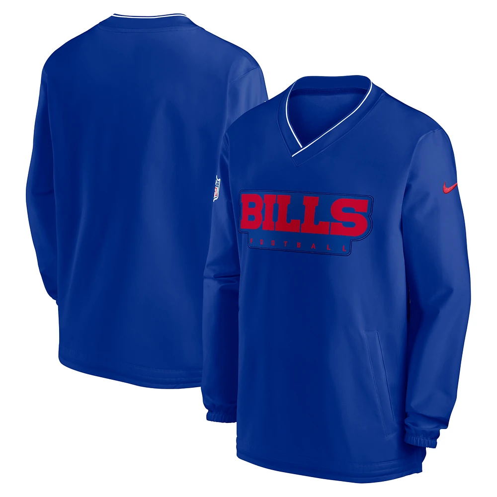 Men's Nike Royal Buffalo Bills Sideline Pullover Wind Shirt