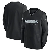 Men's Nike Black Las Vegas Raiders Sideline Pullover Wind Shirt