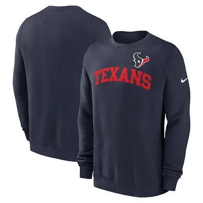 Men's Nike Navy Houston Texans Club Pullover Sweatshirt