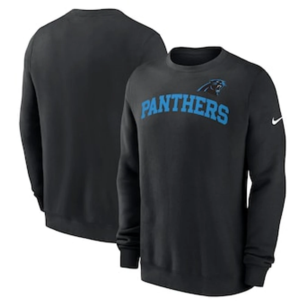 Men's Nike Black Carolina Panthers Club Pullover Sweatshirt