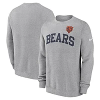 Men's Nike Heather Gray Chicago Bears Club Pullover Sweatshirt