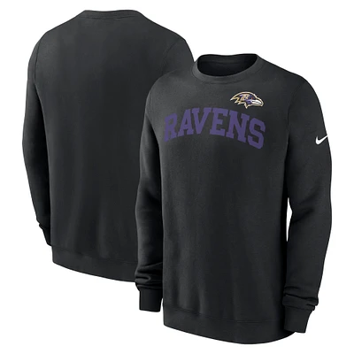 Men's Nike Black Baltimore Ravens Club Pullover Sweatshirt