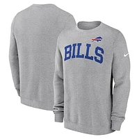 Men's Nike Heather Gray Buffalo Bills Club Pullover Sweatshirt